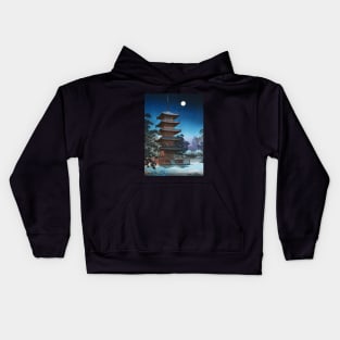 Kinryuzan Temple in Asakusa by Tsuchiya Koitsu Kids Hoodie